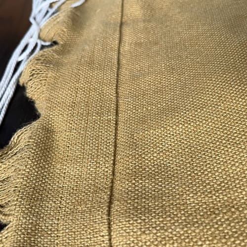 Hamac en lin moutarde tissé 2