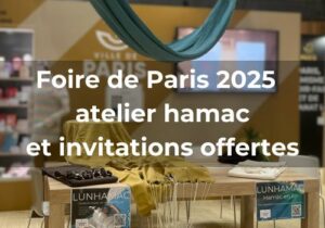 Lire la suite à propos de l’article Foire de Paris 2025 : <br>atelier hamac et invitations