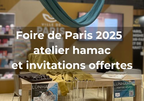 Lire la suite à propos de l’article Foire de Paris 2025 : <br>atelier hamac et invitations