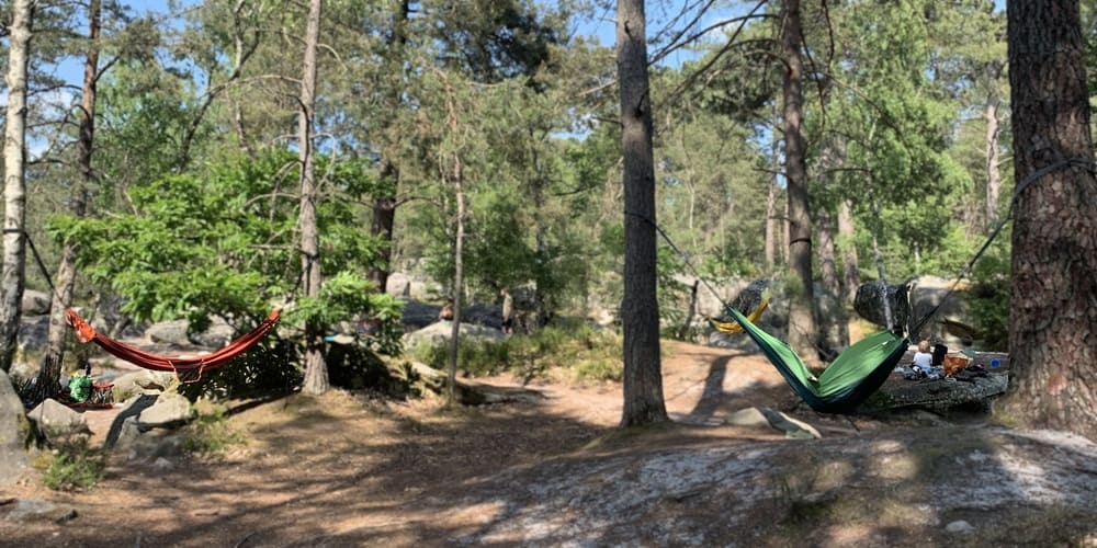 Le hamac = repos du grimpeur