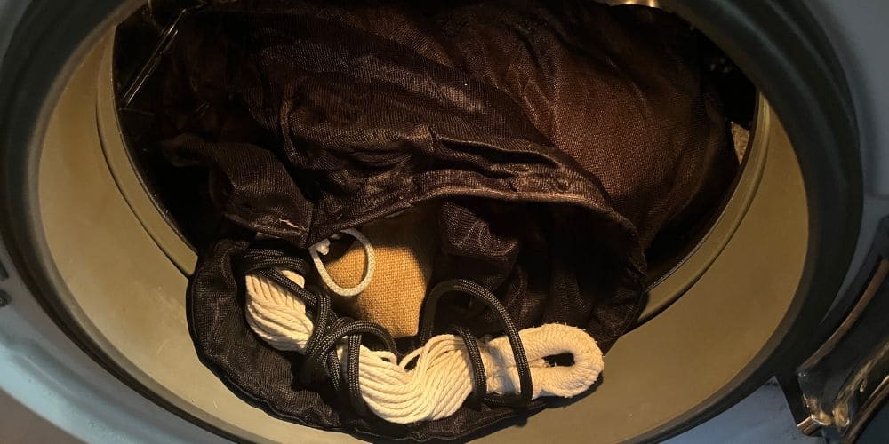 Lavage machine du hamac en lin