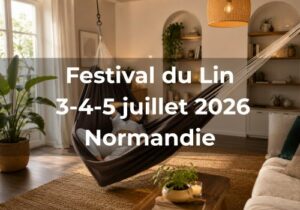 Lire la suite à propos de l’article Festival du Lin 2026 en Normandie : <br>je serai exposante avec mes hamacs en lin