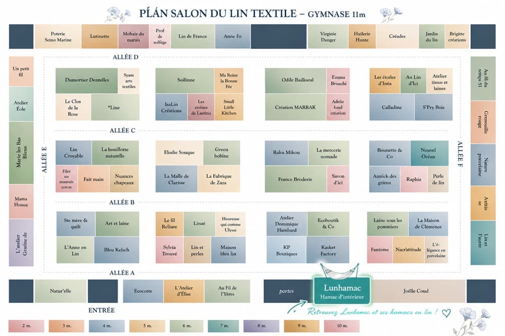 Plan des exposants au festival du lin