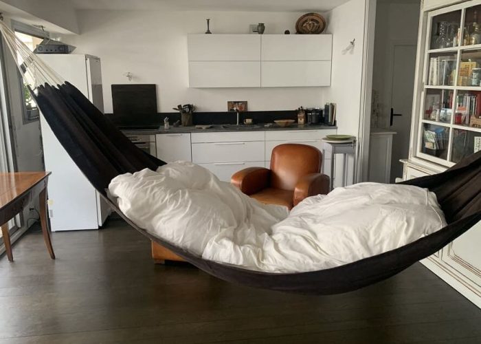 Hamac lit, console fermée décoration d'intérieur moderne